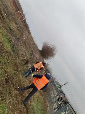 Pastrimi i hapësirave të gjelbërta tek Shkolla e Mesme e Ulët "Afrim Abazi"në lagjen Sherret ,Ferizaj.