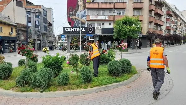Kositja e barit dhe mirëmbajtja e rrethrrotullimit në rr. "Dëshmorët e Kombit". 🍀