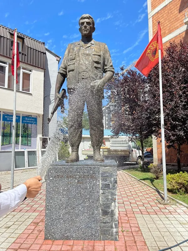Kositja dhe pastrimi i barit,mirëmbajtja e hapësirës së gjelbërt tek Lapidari "Agim Matoshi".