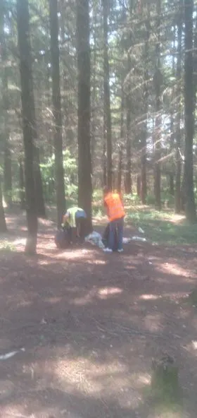 Pastrimi i mbeturinave te parku i pishave në fshatin Rahovic. 🌲