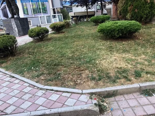 Kositja dhe pastrimi i barit,mirëmbajtja e hapësirës së gjelbërt tek Lapidari "Agim Matoshi".