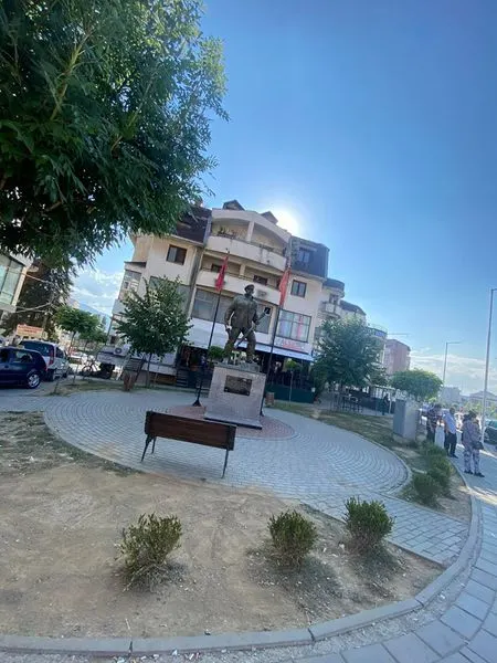 Mirëmbajtja e hapësirës së gjelbërt,pastrimi i mbeturinave tek parku i Lapidarit "Sadik M.Bega",nga punëtorë e ndërmarrjes publike "Ambienti".