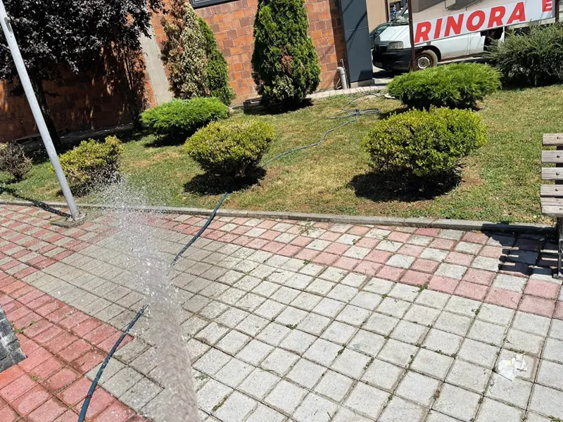 Kositja dhe pastrimi i barit,mirëmbajtja e hapësirës së gjelbërt tek Lapidari "Agim Matoshi".