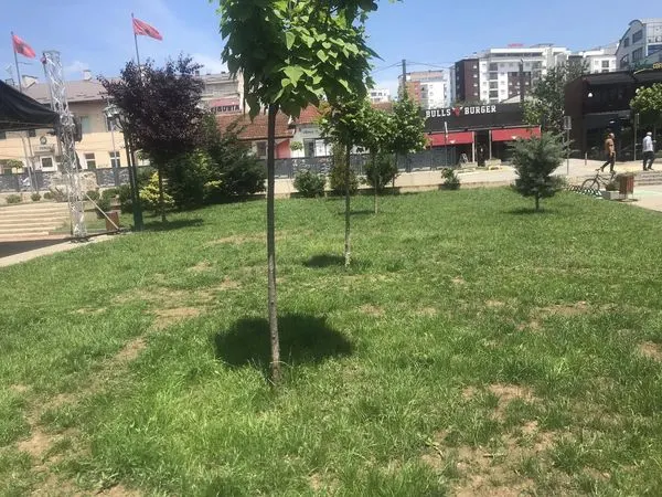 Vendosja e flamujve të rinjë , pastrimi dhe kositja e barit te Lapidari "Rexhep Bislimi". 🍀 🇦🇱