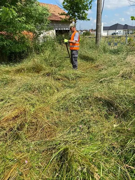 Kositja e barit dhe pastrimi i hapësirës së gjelbërt në oborrin e "Zyra e Gjendjes Civile" në Fshatin e Vjetër. 🍀