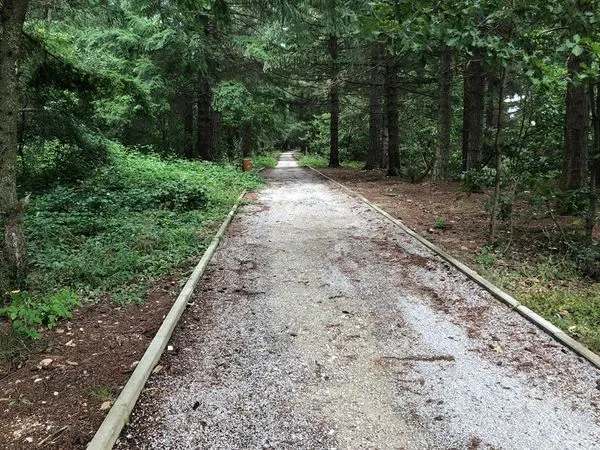 Mirëmbajtja e parkut dhe mbledhja e mbeturinave në parkun "Te Pishat" në fshatin Rahovicë.