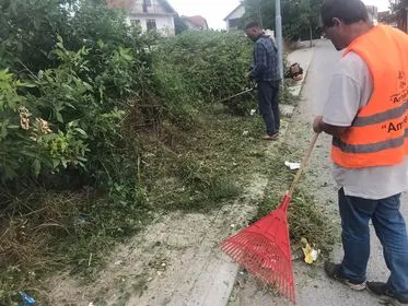 Mirëmbajtja, pastrimi i barit dhe barishteve gjëmbore të cilat kanë bllokuar trotuarin në rrugën "Astrit Bytyqi".