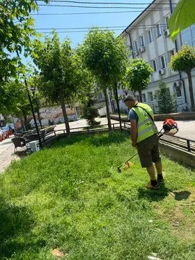 Mirëmbajtja e hapësirave të gjelbërta , kositja dhe pastrimi i barit te parku afër Keds. 🍀