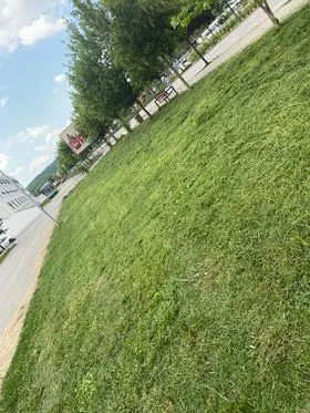 Mirëmbajtja e hapësirave të gjelbërta,kositja e barit dhe pastrimi i mbeturinave tek Salla e Sportit "Bill Klinton". 🍀