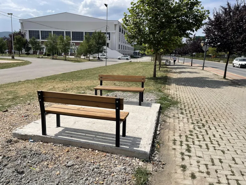 Kositja e barit, largimi i mbeturinave, pastrimi i trotuarit të ecjes për këmbësor në Rr. "Brahim Ademi", në fillim nga Salla e Sporteve deri tek Lapidari "Naim Beka".
