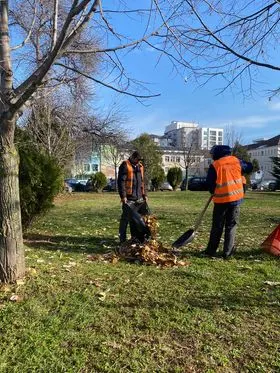 Mirëmbajtja e hapësirës dhe pastrimi i mbeturinave në oborrin tek 🏥 Qendra Kryesore e Mjekësisë Familjare dhe tek Ambulanta Specialistike👩‍⚕️